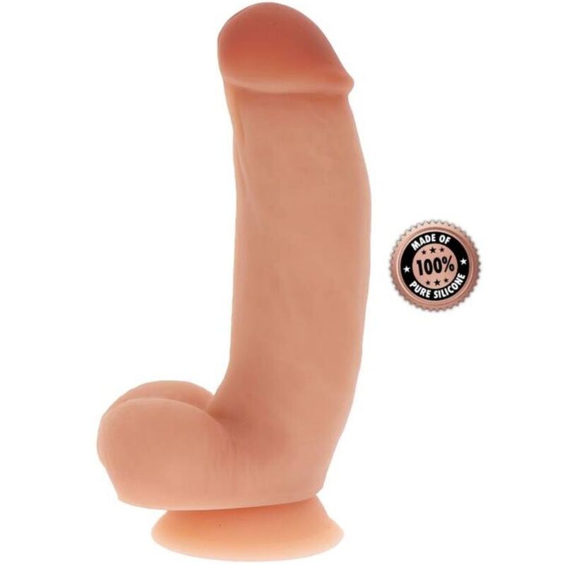 GET REAL - DILDO DE SILICONE 18 CM W BOLAS PELE