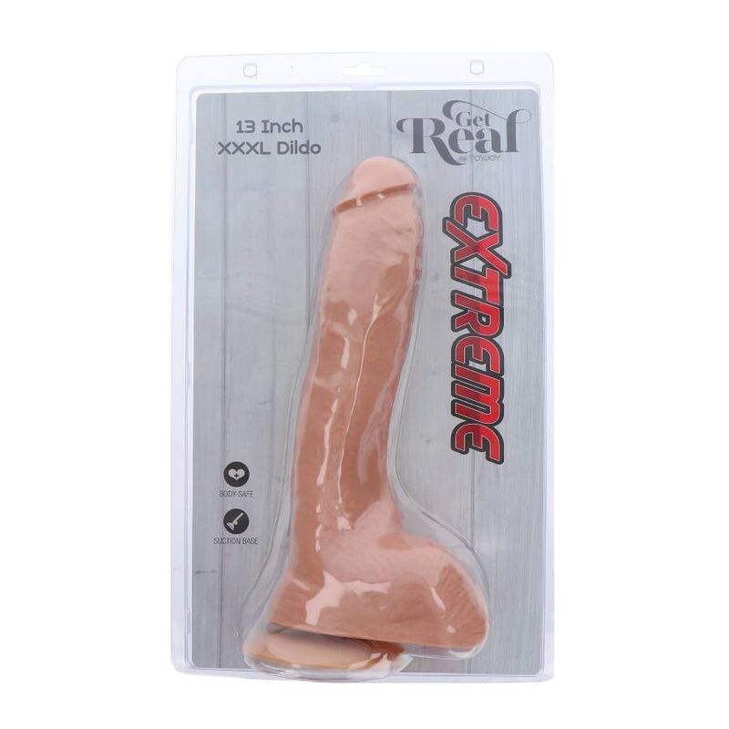 GET REAL - EXTREME XXXL DILDO 34 CM PELE