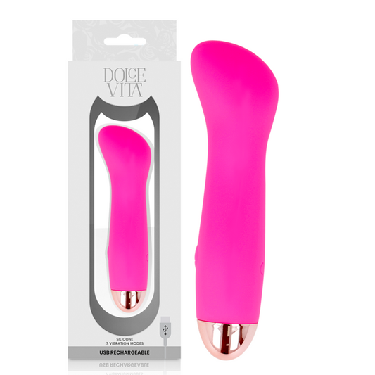 DOLCE VITA - VIBRADOR RECARREGÁVEL UM PINK 7 VELOCIDADE