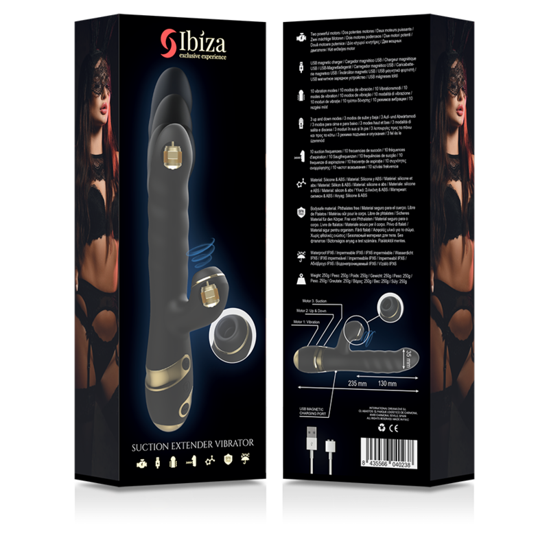 IBIZA - UP & DOWN + VIBRADOR + SUGADOR DE CLITÓRIS