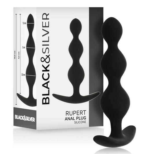 BLACK&SILVER - CORRENTE DE BOLA ANAL RUPERT 10 CM