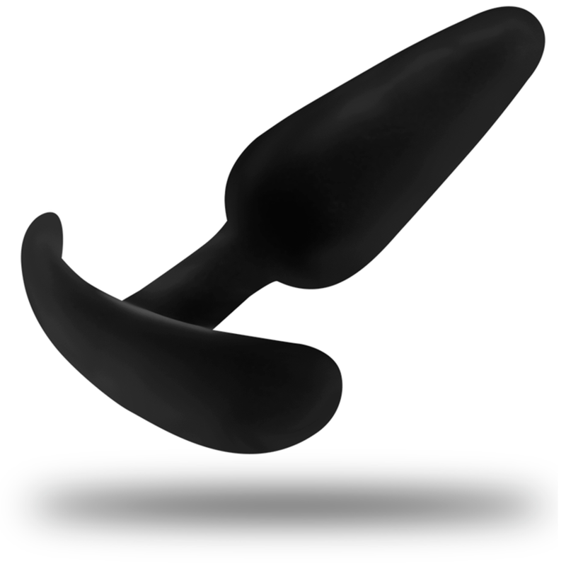 BLACK&SILVER - PLUG ANAL DE SILICONE HANSEL COM CABO PEQUENO