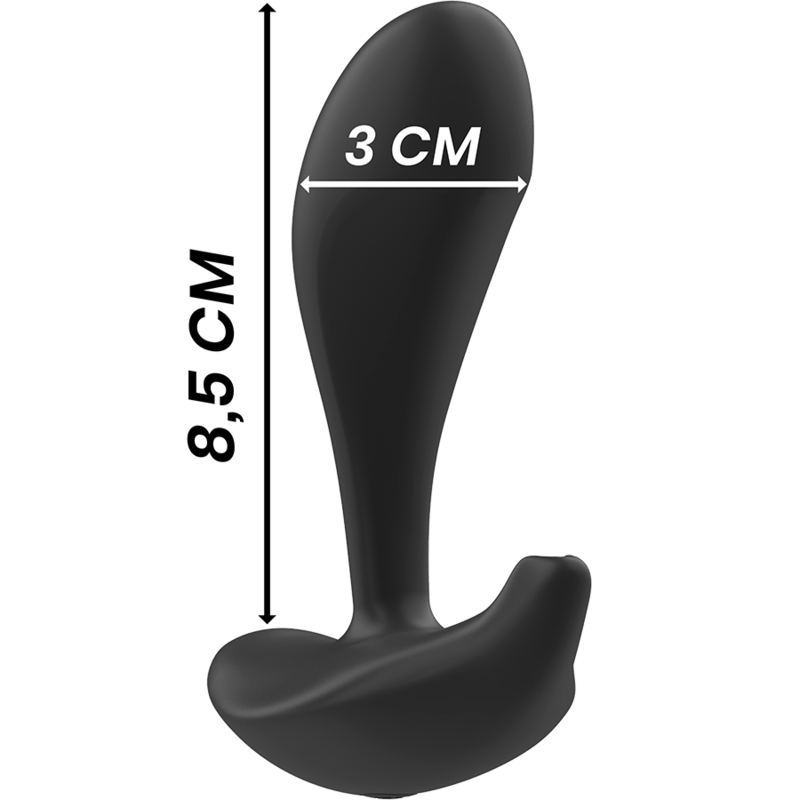 BLACK&SILVER - CONTROLE REMOTO DE SILICONE DWAYNE ANAL PLUG