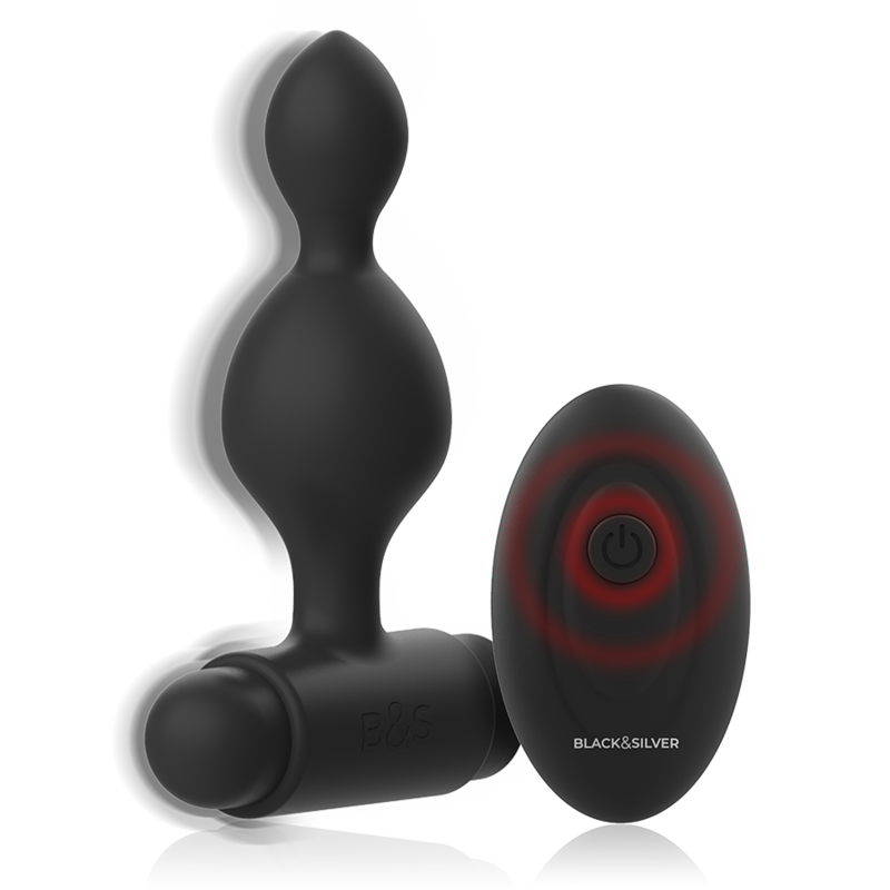 BLACK&SILVER - CONTROLE REMOTO DE PLUG ANAL DE SILICONE TUCKER PEQUENO