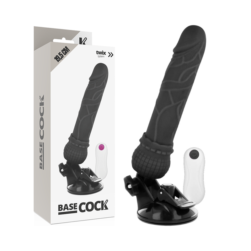 BASECOCK - VIBRADOR DE CONTROLE REMOTO NATURAL REALISTA 19.5 CM -O- 4 CM