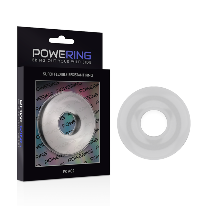 POWERING - ANEL PARA O PÊNIS SUPER FLEXÍVEL E RESISTENTE 4,5CM TRANSPARENTE