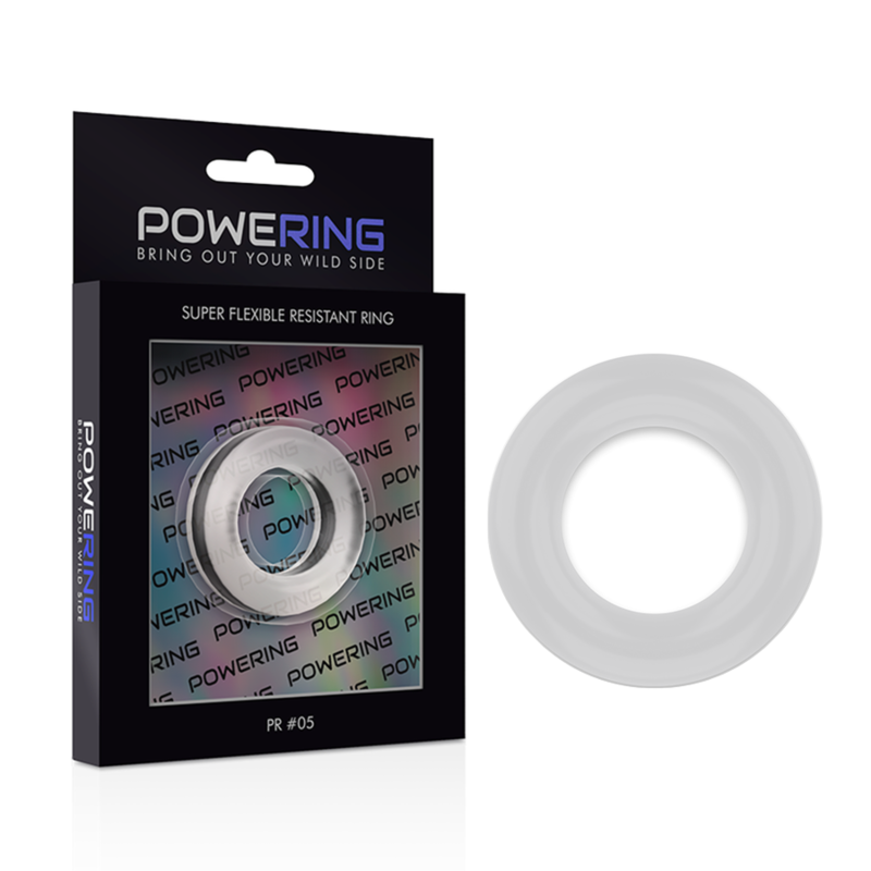 POWERING - ANEL PARA PÊNIS SUPER FLEXÍVEL E RESISTENTE 4,8CM PR05 TRANSPARENTE