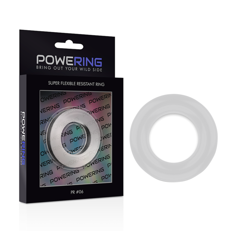 POWERING - ANEL PARA PÊNIS SUPER FLEXÍVEL E RESISTENTE 5,5CM PR06 TRANSPARENTE