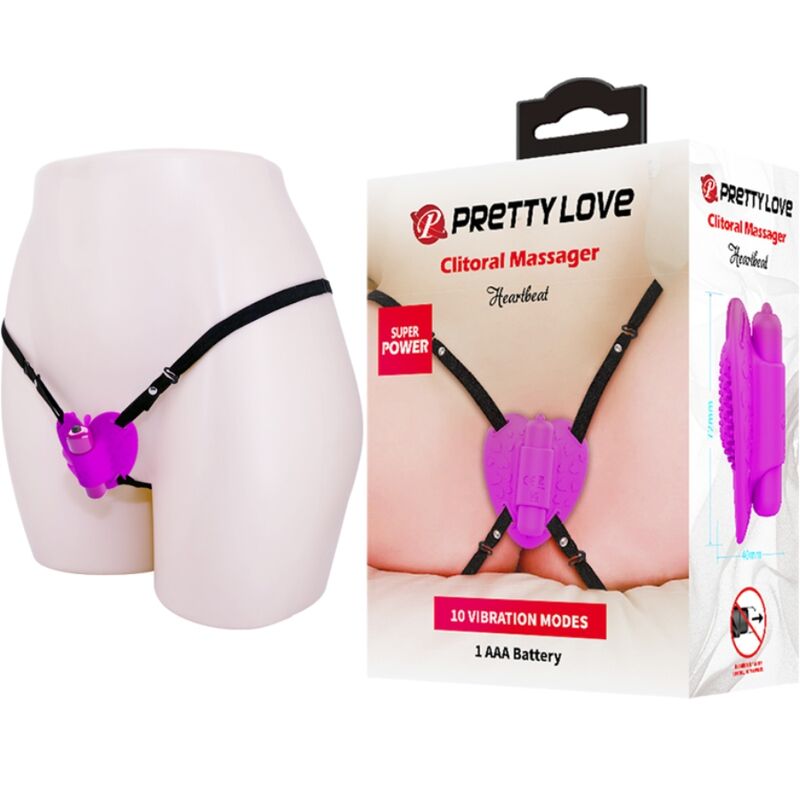 PRETTY LOVE - HEARTBEAT CLITORIS MASSAGER 10 MODOS DE VIBRAO ROXO