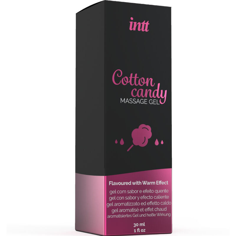 INTT MASSAGE & ORAL SEX - GEL DE MASSAGEM COM SABOR ALGODÃO DOCE E EFEITO AQUECENTE