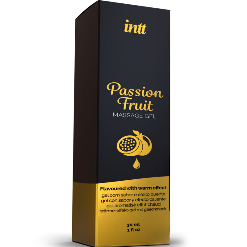 INTT MASSAGE & ORAL SEX - GEL DE MASSAGEM COM SABOR DE MARACUJÁ COM EFEITO CALOR