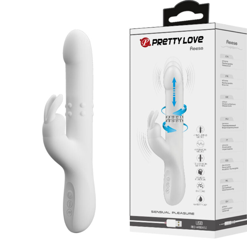 PRETTY LOVE - VIBRADOR REESE COM ROTAO DE PRATA