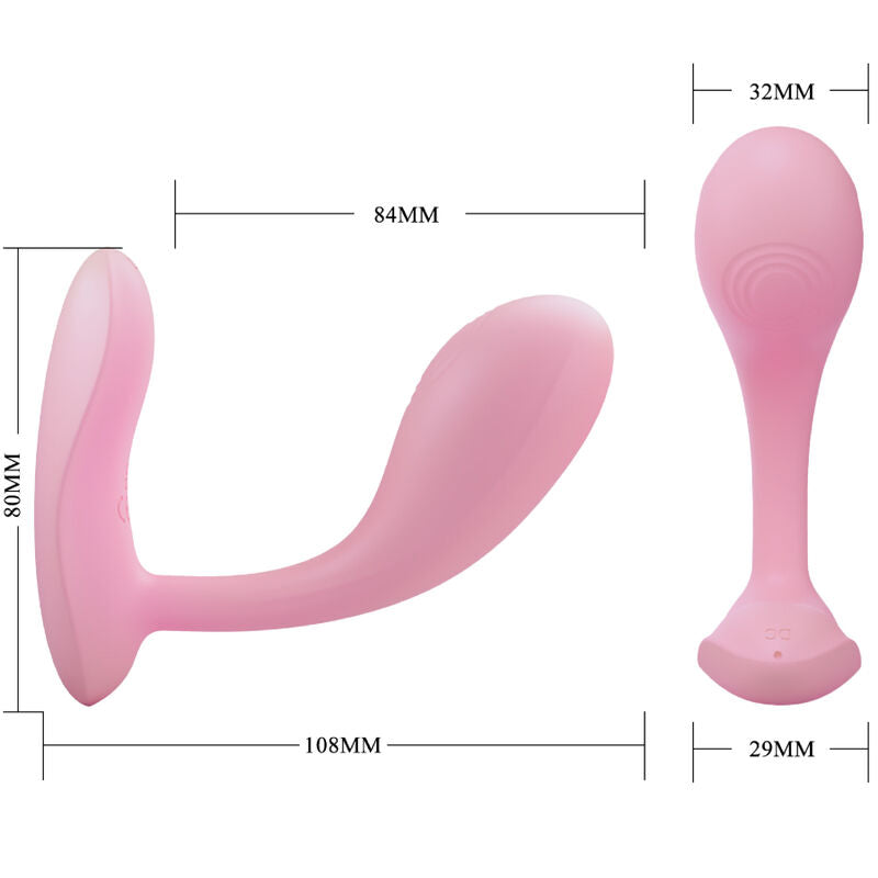 PRETTY LOVE - BAIRD G-SPOT 12 VIBRAÕES RECARREGVEL ROSA APLICATIVO