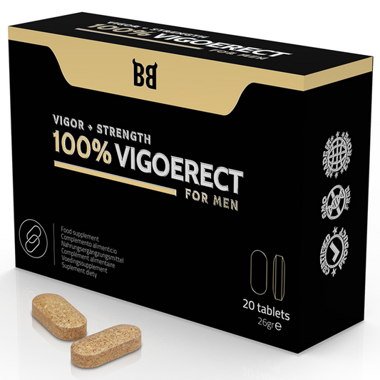 BLACK BULL - 100% VIGOERECT VIGOR + FORÇA PARA HOMENS 20 COMPRIMIDOS