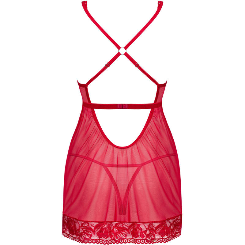 OBSESSIVE - LACELOVE BABYDOLL & TANGA VERMELHA M/L