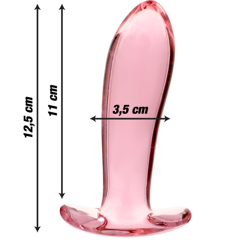 NEBULA SERIES BY IBIZA - MODELO 5 ANAL PLUG VIDRO BOROSILICADO TRANSPARENTE 12.5 CM -O- 3.5 CM