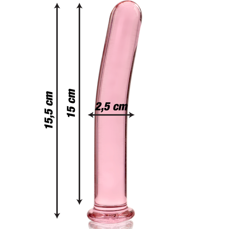 NEBULA SERIES BY IBIZA - MODELO 9 DILDO VIDRO BOROSILICADO TRANSPARENTE 15.5 CM -O- 2.5 CM