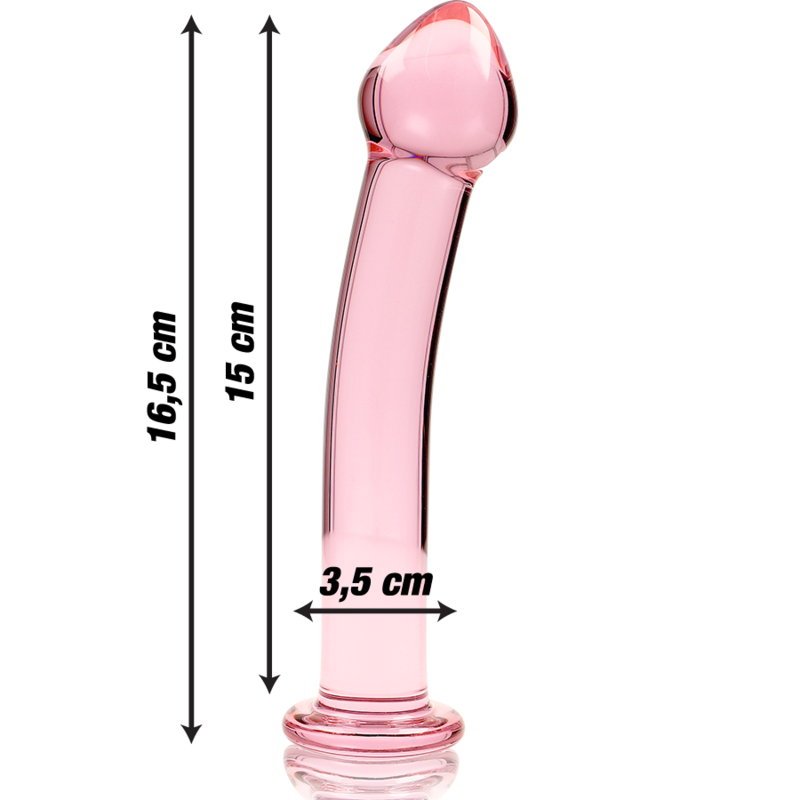 NEBULA SERIES BY IBIZA - MODELO 11 DILDO VIDRO BOROSILICADO TRANSPARENTE 16 CM -O- 3 CM