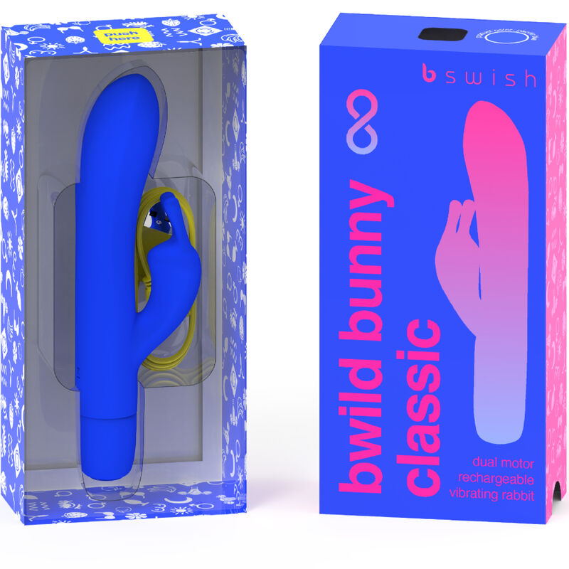 B SWISH - BWILD BUNNY INFINITE CLASSIC RECARREGVEL VIBRADOR AZUL SILICONE