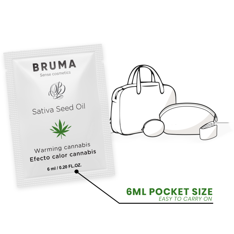 BRUMA - SATIVA SEED OIL SLIDING GEL AQUECEDOR SABOR CANNABIS 6 ML