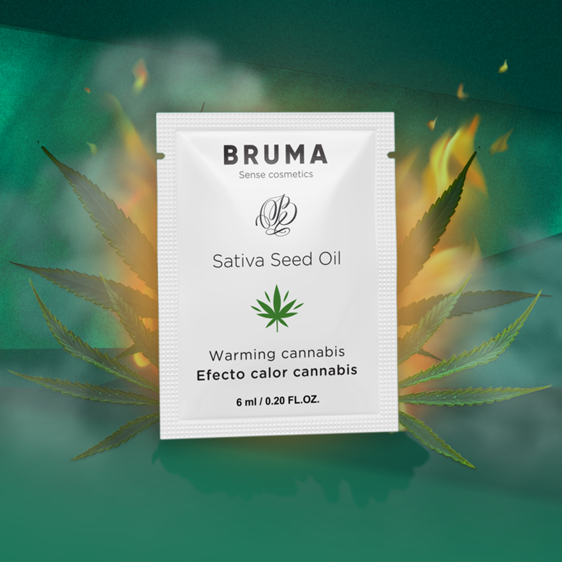 BRUMA - SATIVA SEED OIL SLIDING GEL AQUECEDOR SABOR CANNABIS 6 ML