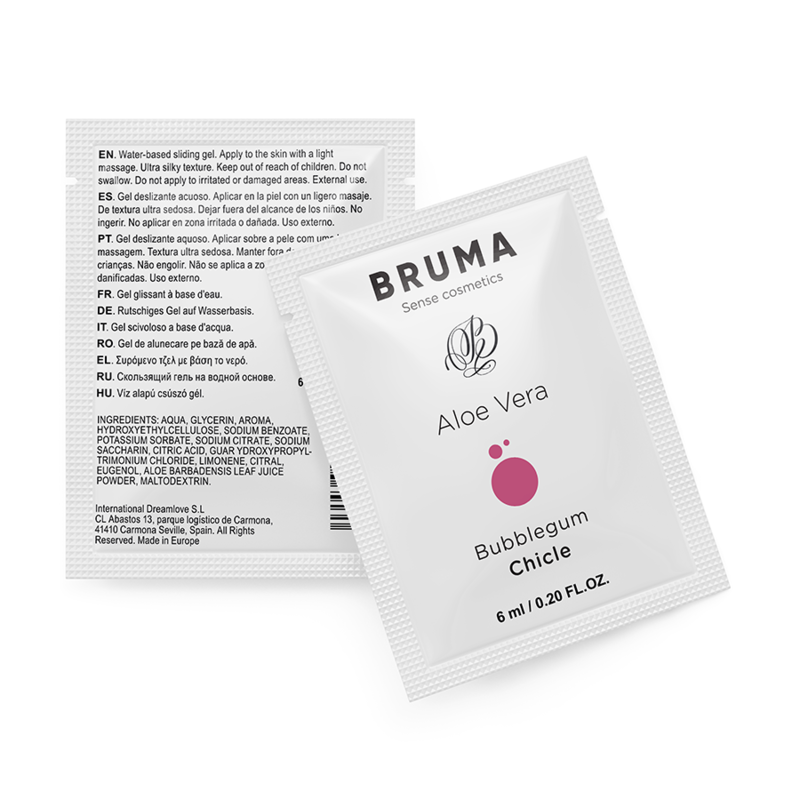 BRUMA - GEL DESLIZANTE DE ALOE VERA SABOR BUBBLEGUM 6 ML