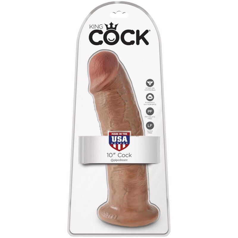 KING COCK - PÊNIS REALÍSTICO 24 CM CARAMELO