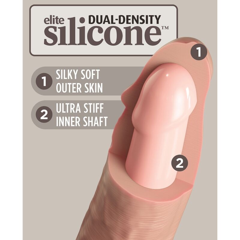 KING COCK - ELITE DILDO SILICONE REALISTA 28 CM