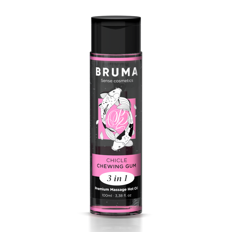 BRUMA - ÓLEO DE MASSAGEM PREMIUM EFEITO CALOR SABOR GOMA 3 EM 1 - 100 ML