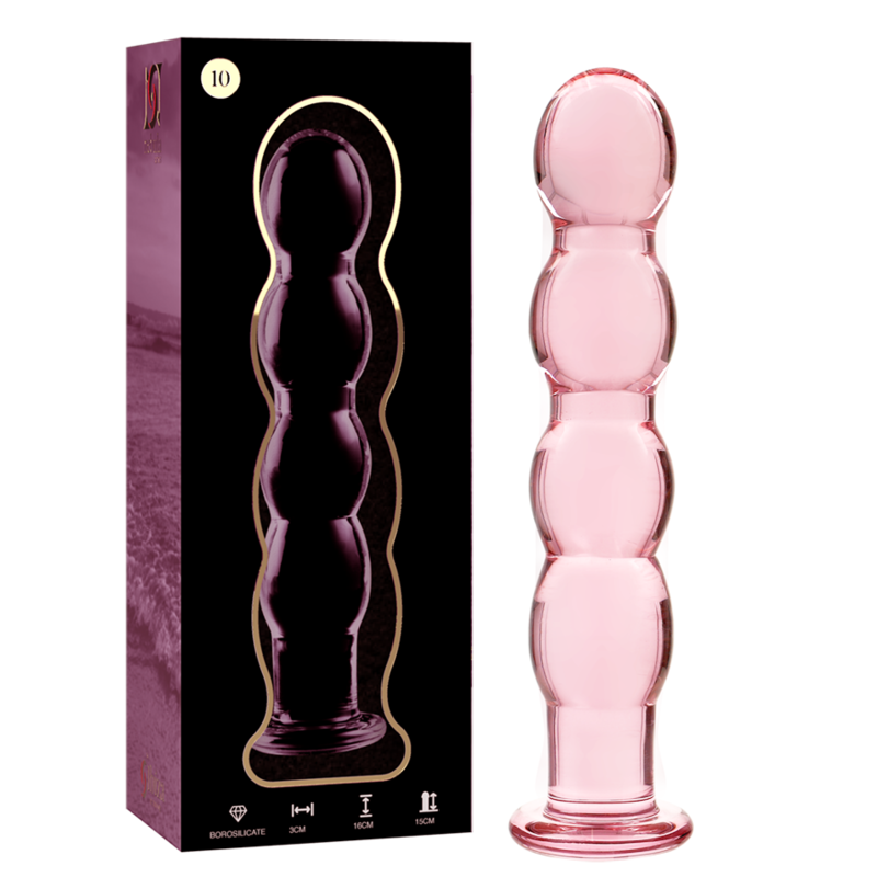 NEBULA SERIES BY IBIZA - MODELO 10 DILDO VIDRO BOROSILICADO TRANSPARENTE 16.5 CM -O- 3.5 CM