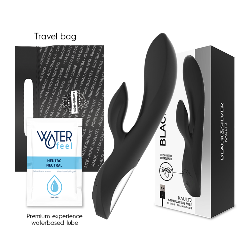 BLACK&SILVER - VIBRADOR KAULTZ TOUCH CONTROL