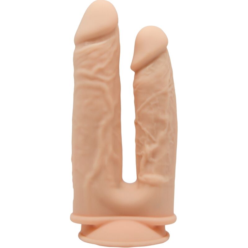 SILEXD - MODELO 1 VIBRADOR DE DUPLA PENETRAÇÃO DE PÊNIS REALISTA PREMIUM SILEXPAN CONTROLE REMOTO DE SILICONE 17.5 / 19.5 CM