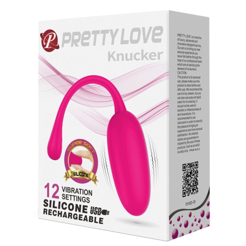 PRETTY LOVE - OVO VIBRATÓRIO RECARREGVEL KNUCKER ROSA