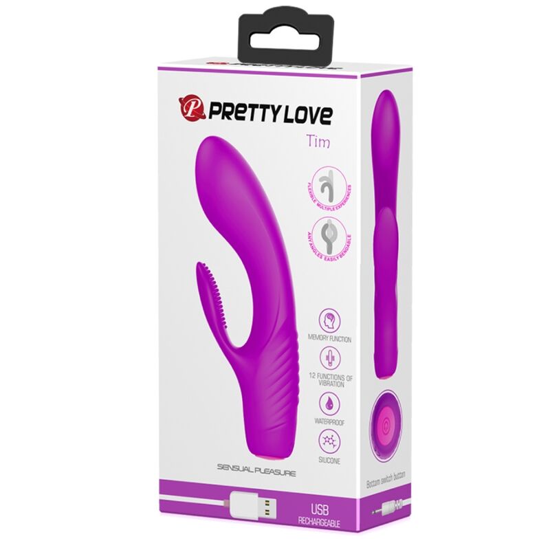 PRETTY LOVE - VIBRADOR RECARREGVEL TIM ROXO