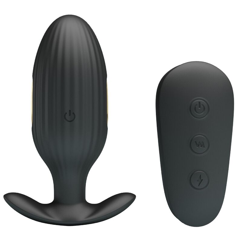 PRETTY LOVE - VIBRADOR RECARREGVEL ANAL KELLY PLUG PRETO