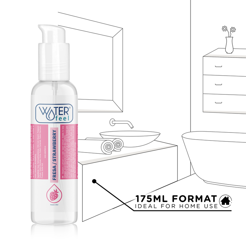 WATERFEEL - LUBRIFICANTE À BASE DE ÁGUA DE MORANGO 175 ML