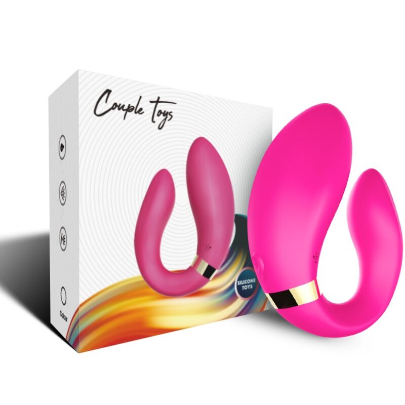 ARMONY - VIBRADOR CRESCENTE PARA CASAIS CONTROLE REMOTO FÚCSIA