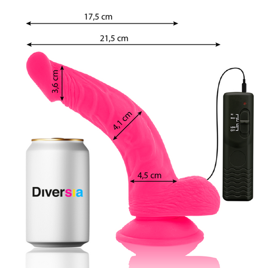 DIVERSIA - VIBRAO FLEXÍVEL DIVERSIA ROSA 21.5 CM -O- 4.5 CM