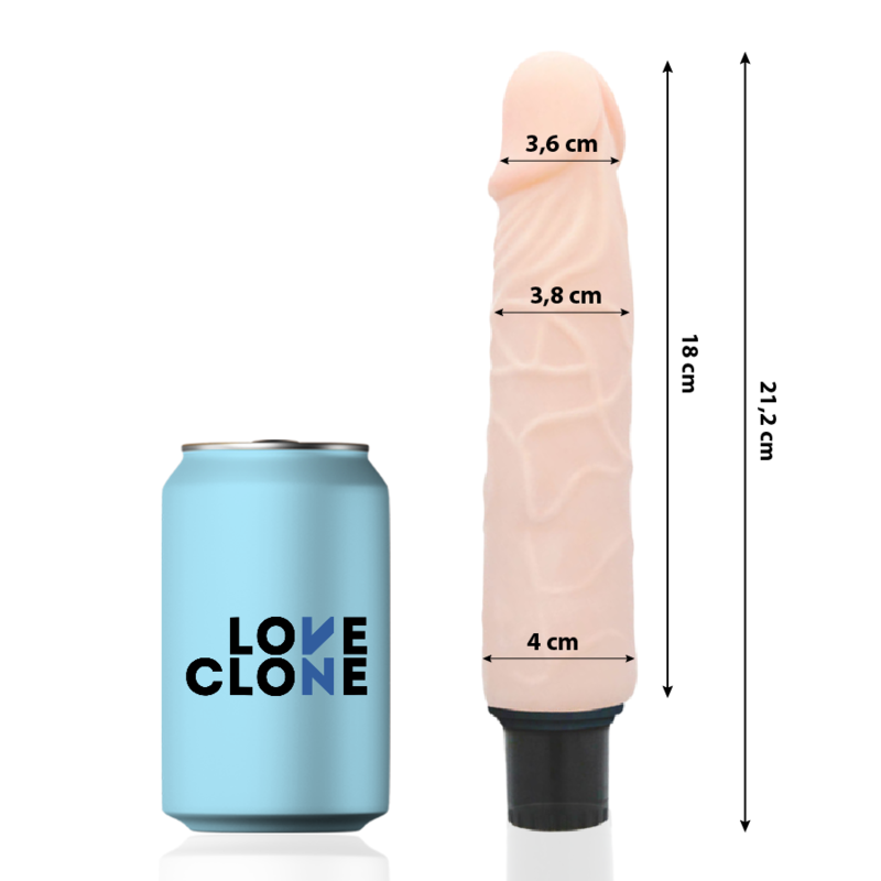 LOVECLONE - VIBRADOR AUTO LUBRIFICANTE FINN 21.2 CM -O- 3.8 CM