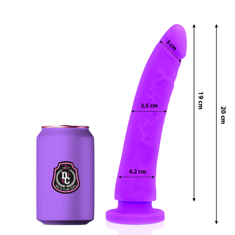 DELTA CLUB - TOYS LILAC DILDO MEDICAL SILICONE 20 CM -O- 4 CM