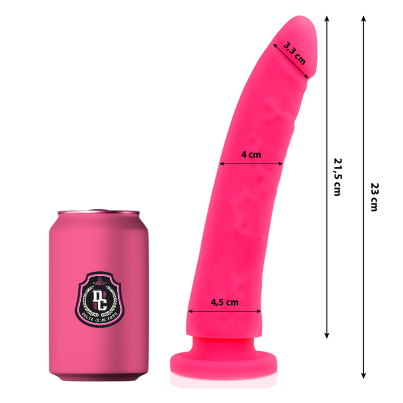 DELTA CLUB - TOYS DILDO MÉDICO DE SILICONE ROSA 23 CM -O- 4.5 CM