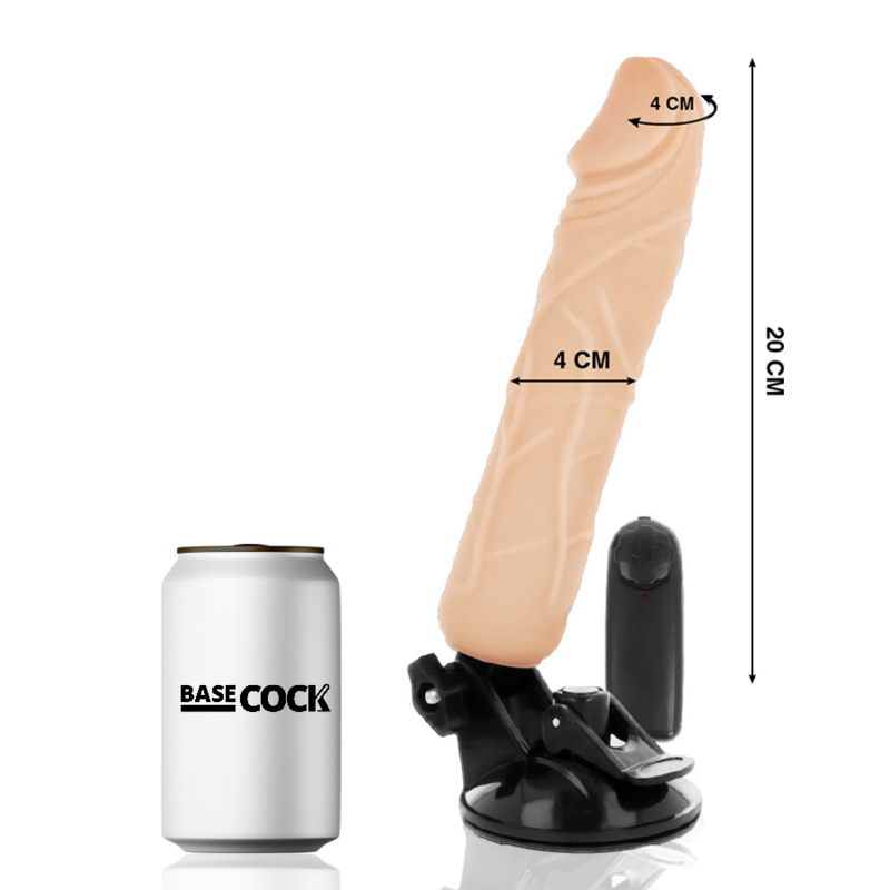 BASECOCK - VIBRADOR DE CONTROLE REMOTO NATURAL REALISTA 20 CM -O- 4 CM