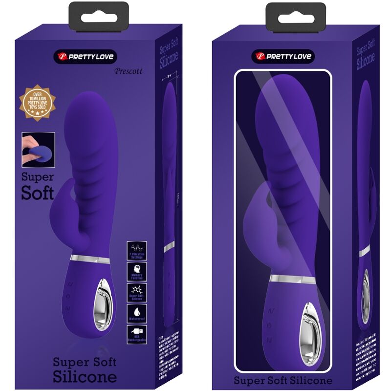 PRETTY LOVE - VIBRADOR PRESCOTT MULTIFUNO G-SPOT ROXO