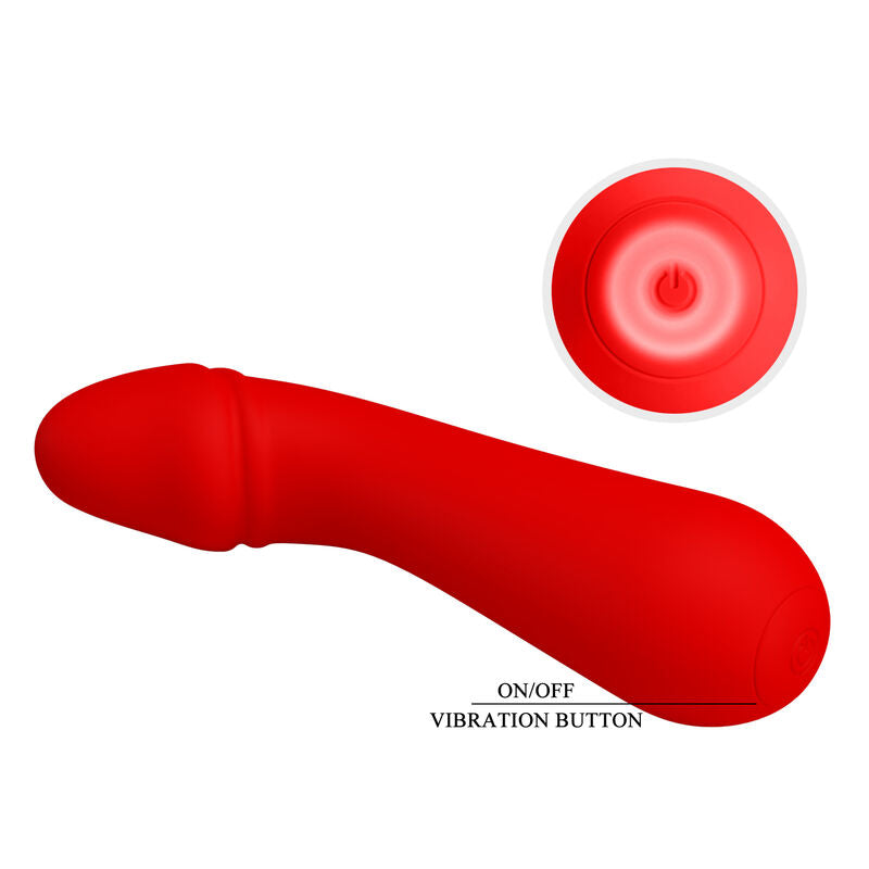 PRETTY LOVE - VIBRADOR RECARREGVEL CETUS VERMELHO