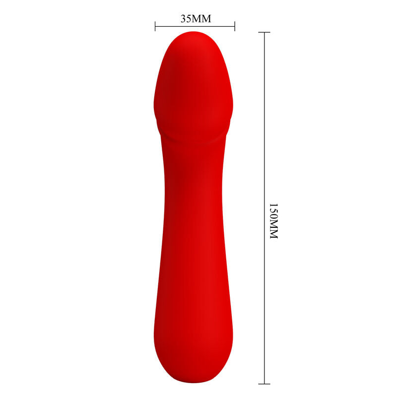 PRETTY LOVE - VIBRADOR RECARREGVEL CETUS VERMELHO