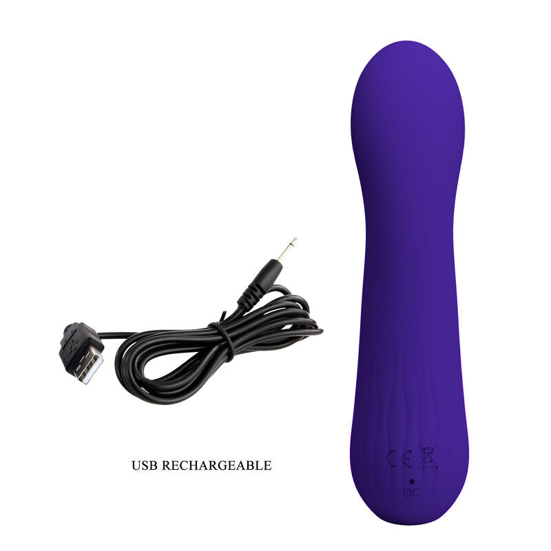 PRETTY LOVE - VIBRADOR RECARREGVEL FAUN ROXO