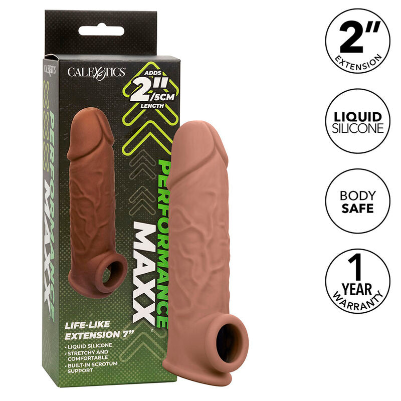 CALEXOTICS - PERFORMANCE MAXX LIFE-LIKE EXTENSION 7 PELE MARROM