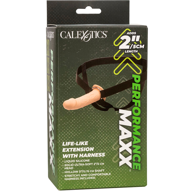 CALEXOTICS - EXTENSO PERFORMANCE MAXX LIFE-LIKE COM ARNÊS PELE LEVE