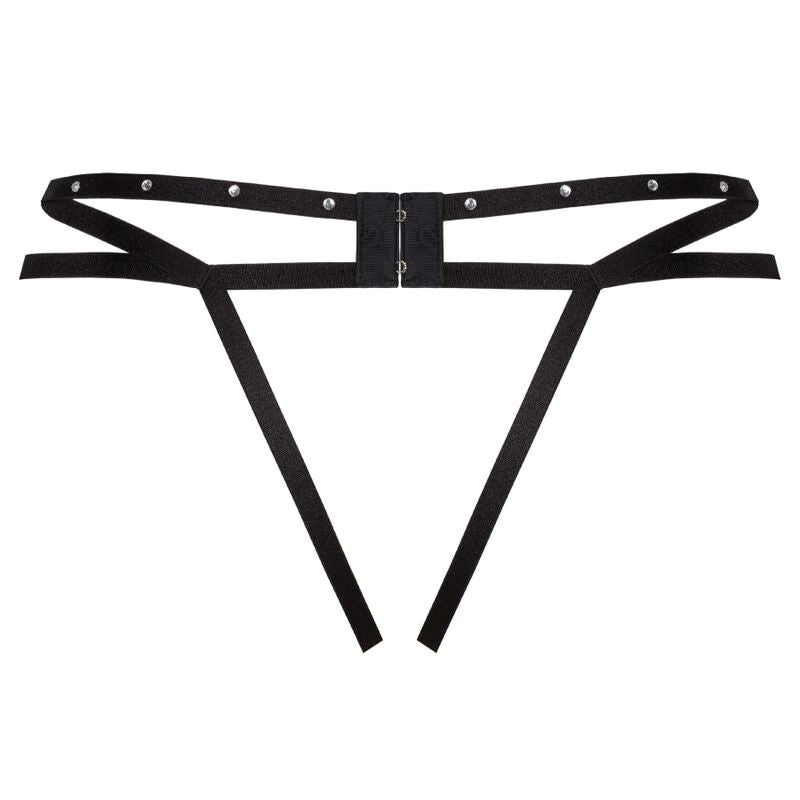 LIVCO CORSETTI FASHION - NOMADE TANGA SEM CROTCHLESS PRETO