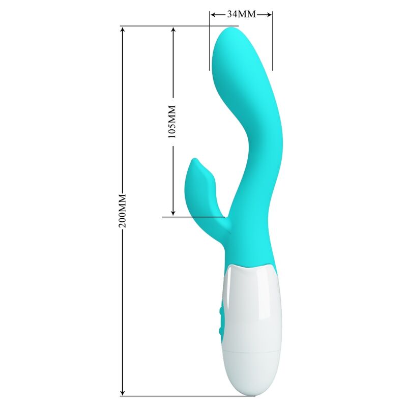 PRETTY LOVE - VIBRADOR BRILHANTE G-SPOT AQUA VERDE